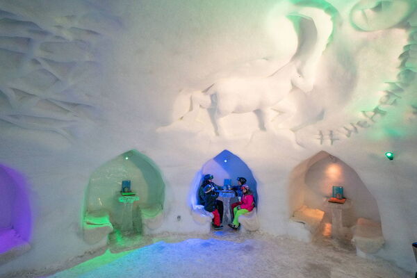 Igloo lounge in the Ahorn ski area